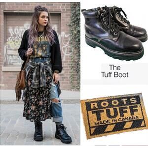 Roots Tuff Women Ankle Boots Canada | Black Leather US 6.5